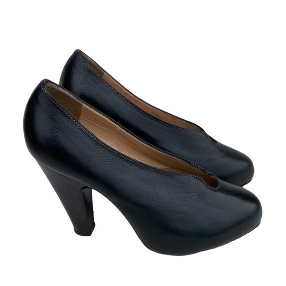 Giuseppe Zanotti Black Leather Cone Heel Pumps 37 - Picture 2 of 15